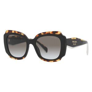 New PRADA Black Square SPR 16Y 01M0A7 Sunglasses Women